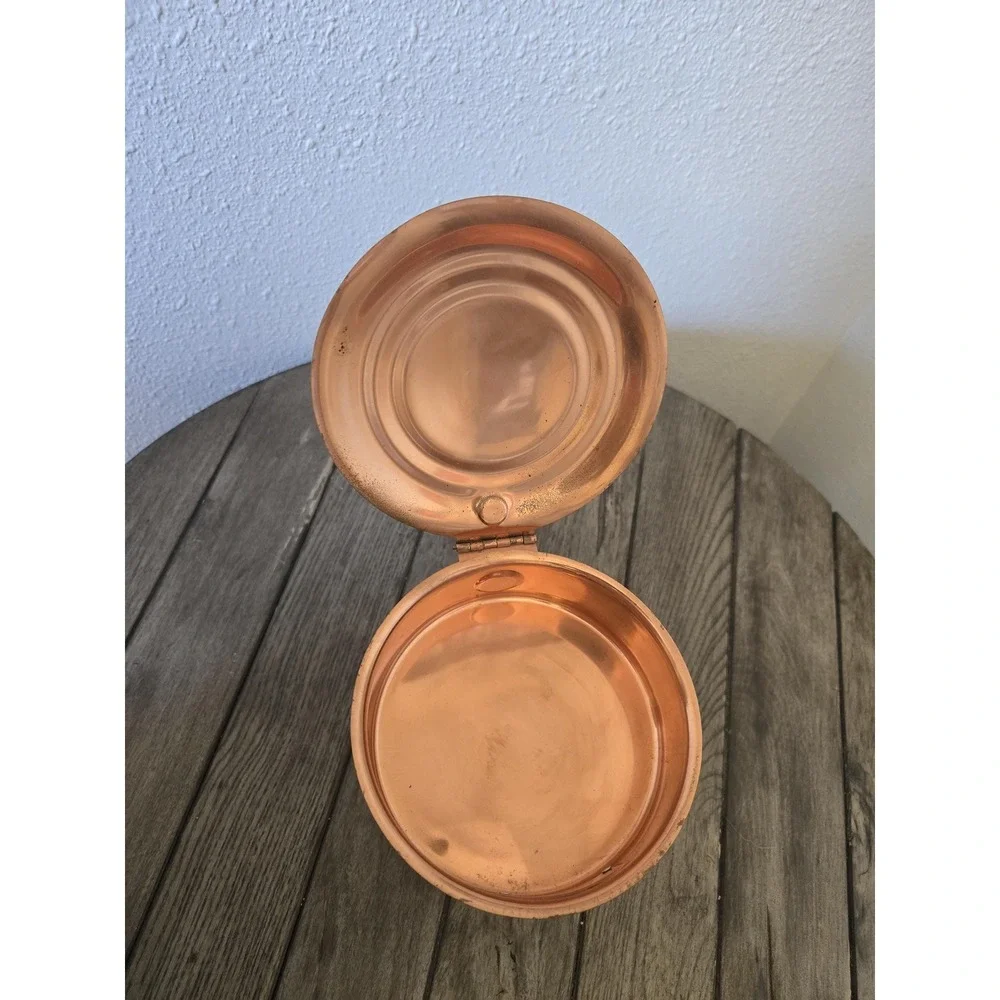 Vintage Copper Teleflora Portugal 1984 Les Bonbons Pot & Le Feu Warmer French